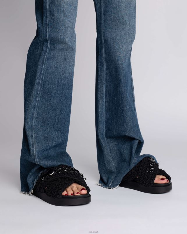 INUIKII naised tõeline must kootud kivid jalatsid 0LD284