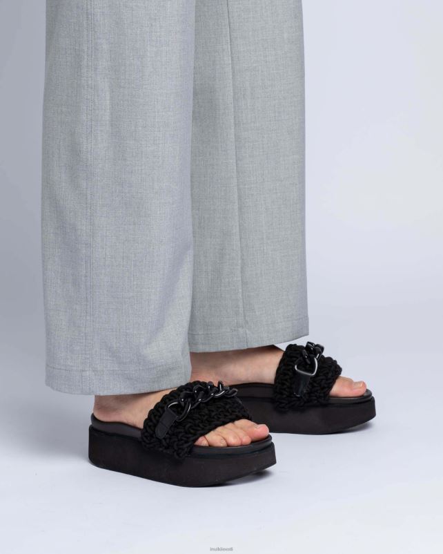 INUIKII naised must kootud kettplatvorm jalatsid 0LD2824