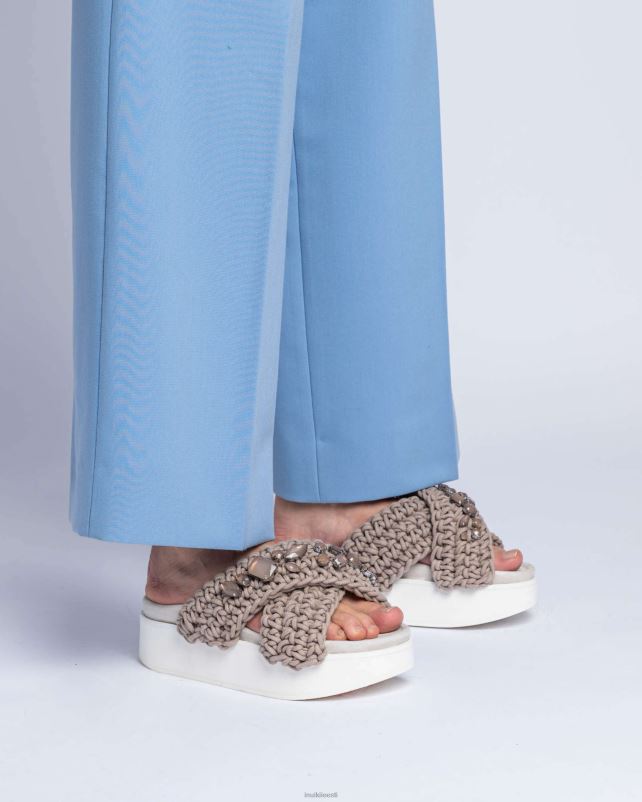 INUIKII naised taupe kootud kividest platvorm jalatsid 0LD2817