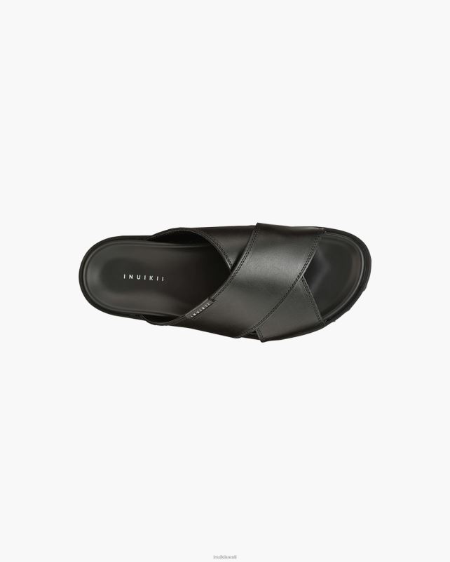 INUIKII mehed must ristatud nahk jalatsid 0LD28350